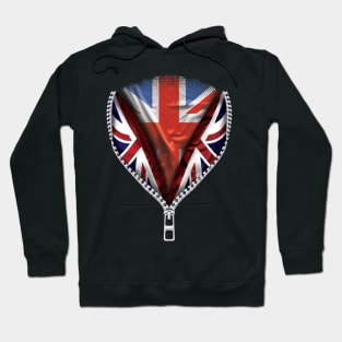 British Flag  Australian Flag zipped British Flag - Gift for British From Australian Hoodie